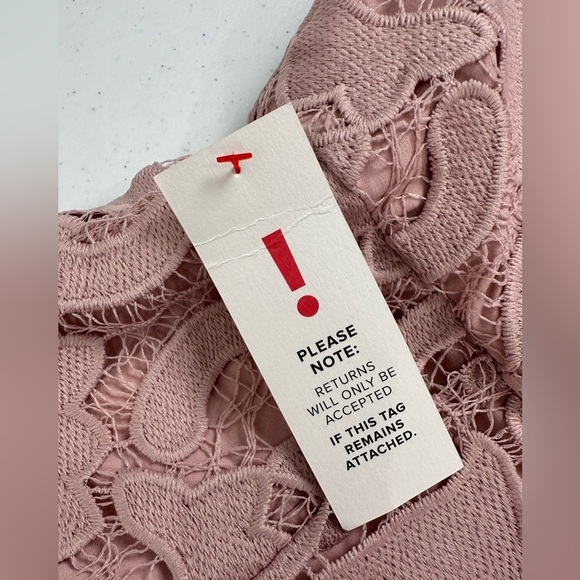 NWT Bardot Lina Lace Dress In Pink Rose - Picture 15 of 16